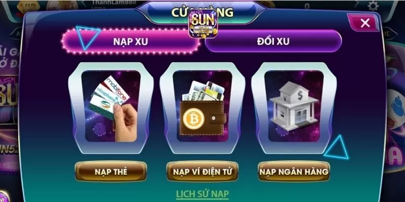Cách Tải Game Sun52 Dễ Dàng Mà Ai Cũng Thực Hiện Được 1 Đa dạng các hình thức thanh toán