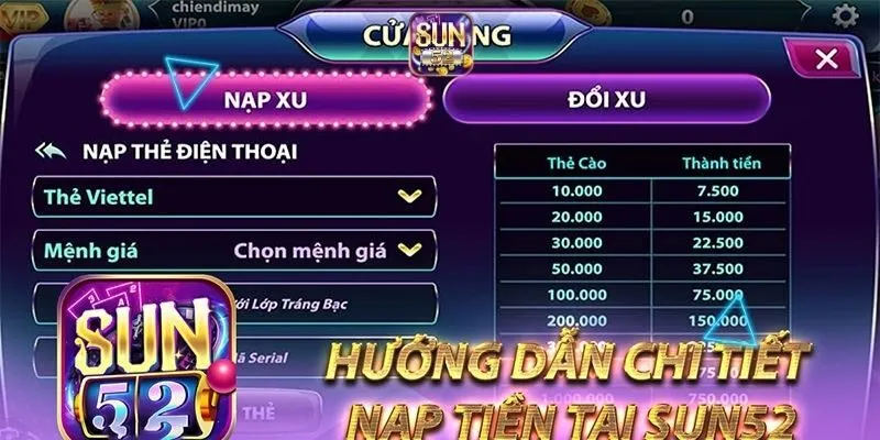 Sun52 32 Nạp rút tiền tại sân chơi đơn giản